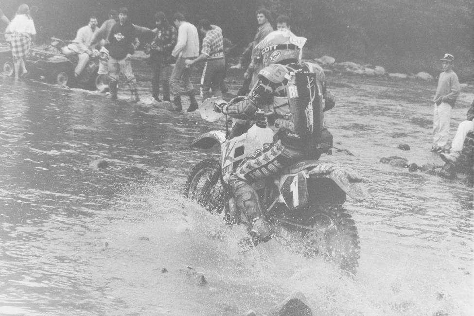 Jeff Russell crosses the Blackwater River at the 1992 Blackwater 100