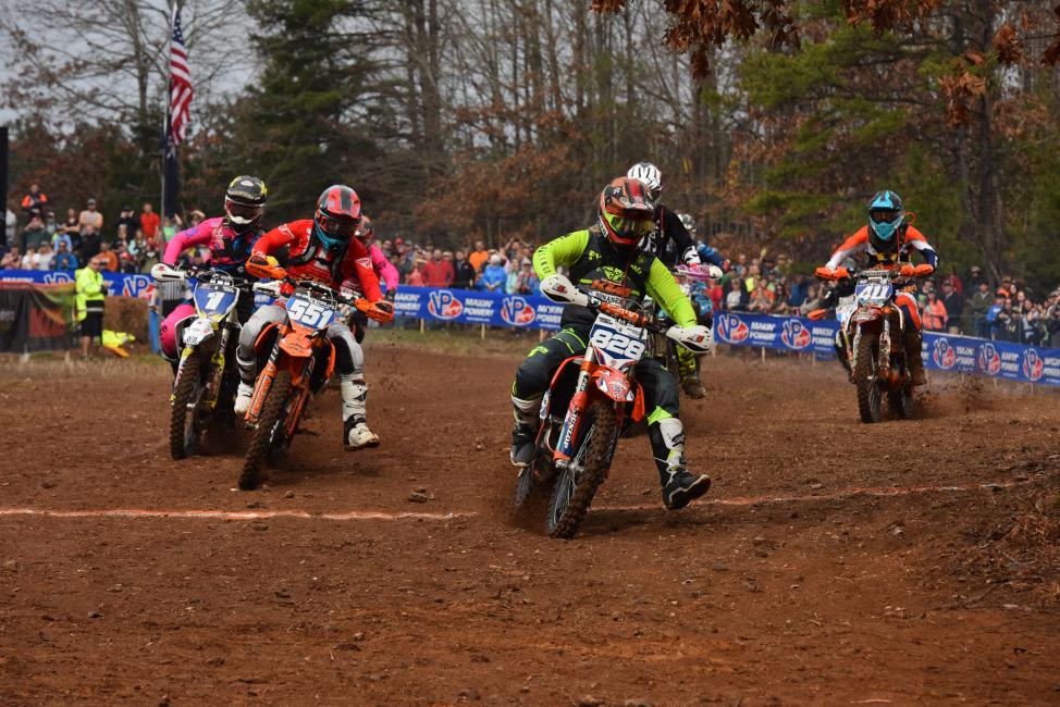 MacKenzie Tricker grabbed the WXC holeshot, but Becca Sheets and Tayla Jones followed closely.