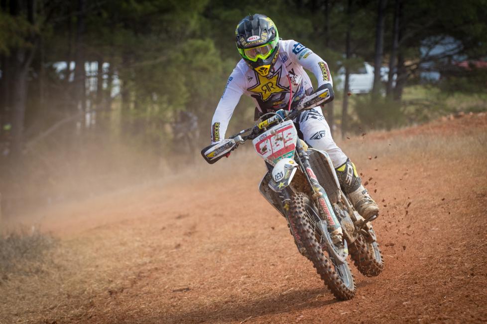 Rockstar Energy Husqvarna Factory Racing's Thad Duvall finishes second at the Maxxis General GNCC.