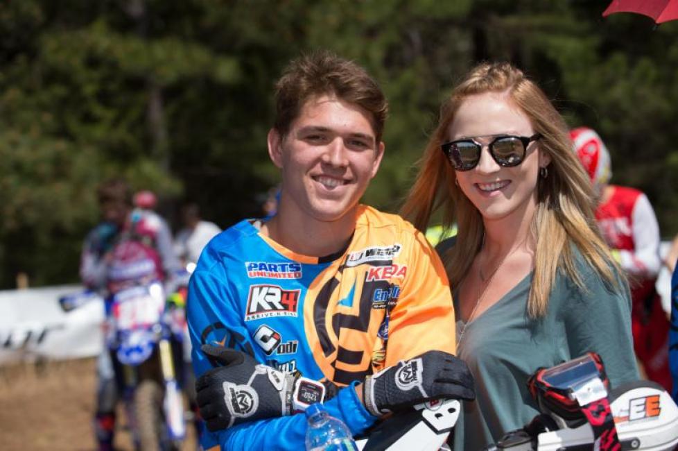 Layne Michael before opening ceremonies.