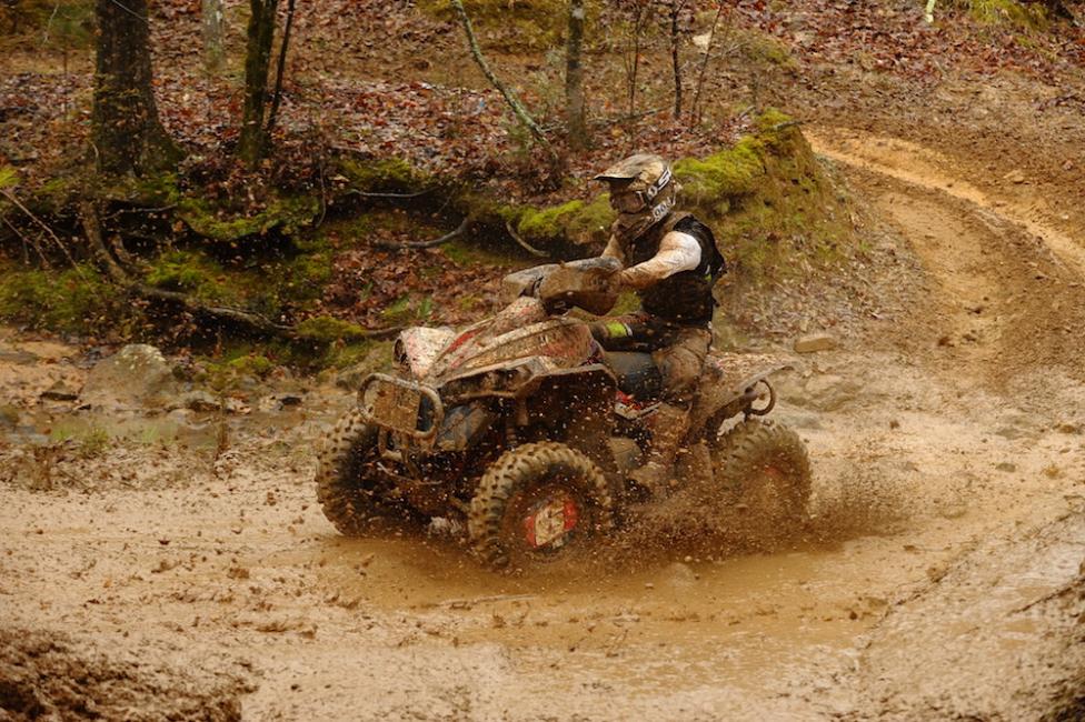 Landon Wolfe shreds the wet Georgia clay on his GBC Dirt Commander equipped Can-Am.