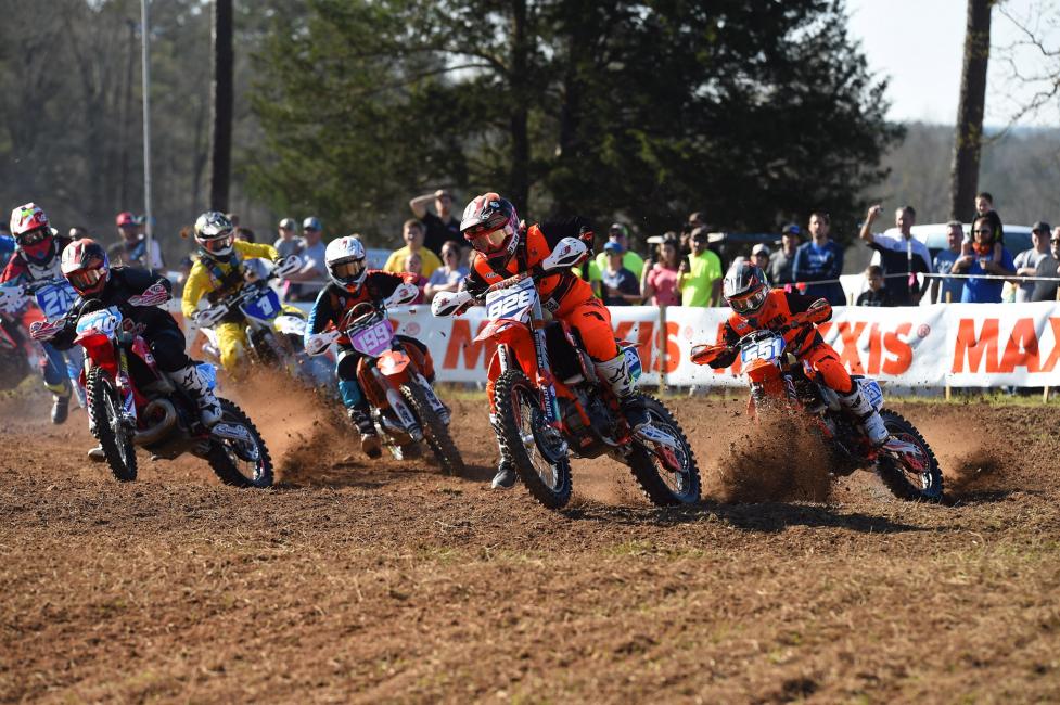 Mackenzie Tricker earned the holeshot in Sunday's WXC 10 a.m. bike race.