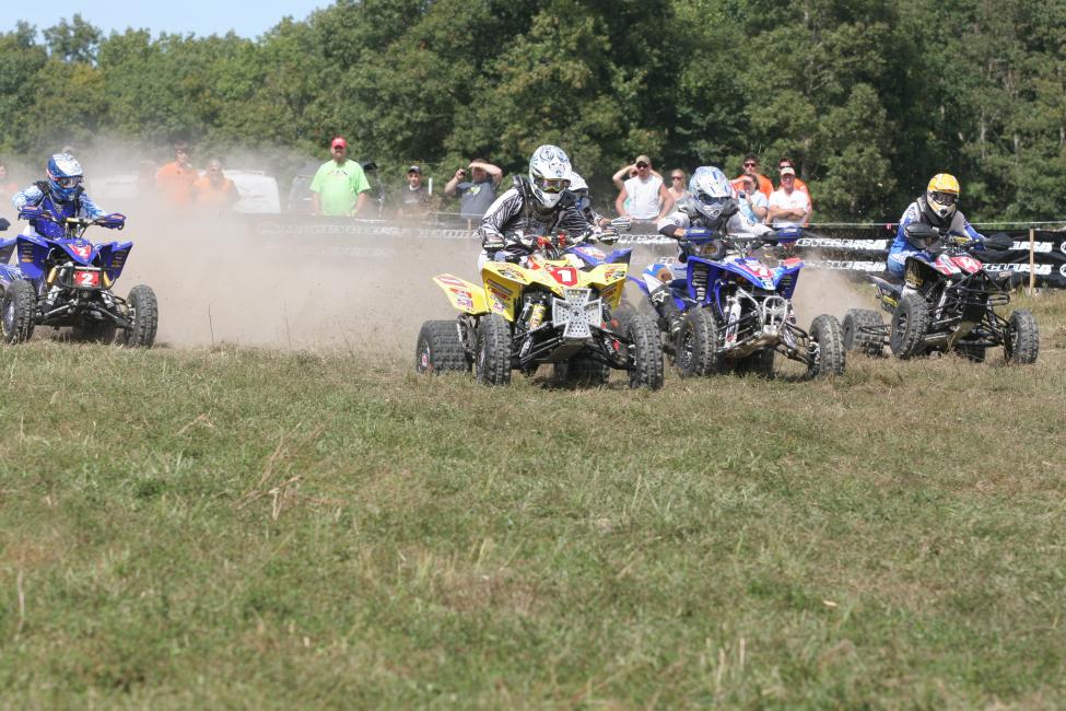 And last but not least, here's a start shot of the 2010 Titan GNCC with Taylor Kiser (2), Chris Borich (1), Donnie Ockerman (7) and Ryan Lane (14)