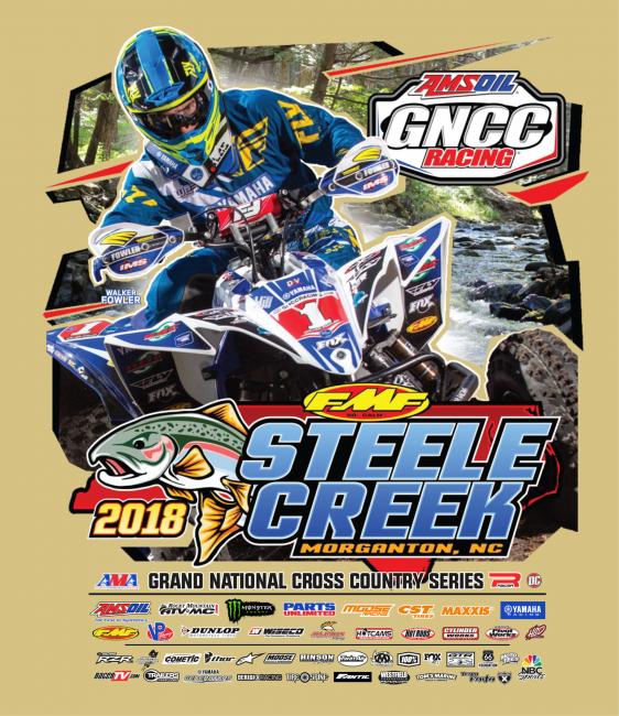 Walker Fowler will grace the back of this weekend's Steele Creek GNCC event tees!