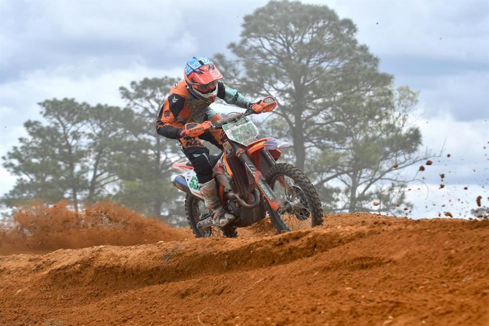 Ben Kelley with another strong ride in GNCC XC2 250 Pro class at Camp Coker.