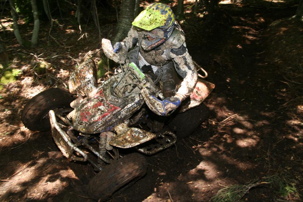 Bryan Cook works his way through the mud of the 2007 Snowshoe GNCC.