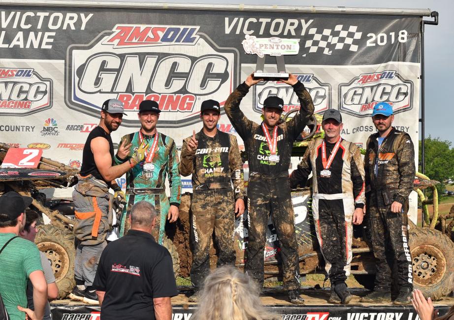 Kyle Chaney and Landon Wolfe stood on top of the podium, followed by Hunter Miller and Adam McGill in second and Jamie McCoy with co-pilot Jon Arnold in third overall.
