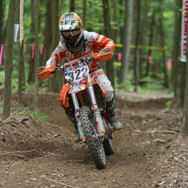 Owen Giese on his FMF equipped KTM 250 XC-F from Edelmann Sales in Troy, New York.