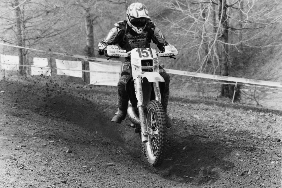This is a cool photo of AmPro Yamaha team owner, Randy Hawkins, in 1996.