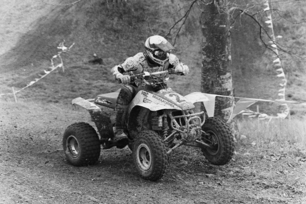 Here's that same grass track section with Chuck Dellulo in 1990.