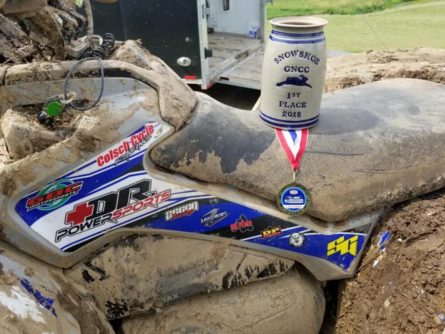 Valentine earned the win at one of the toughest races on the GNCC circuit, the AMSOIL Snowshoe GNCC.