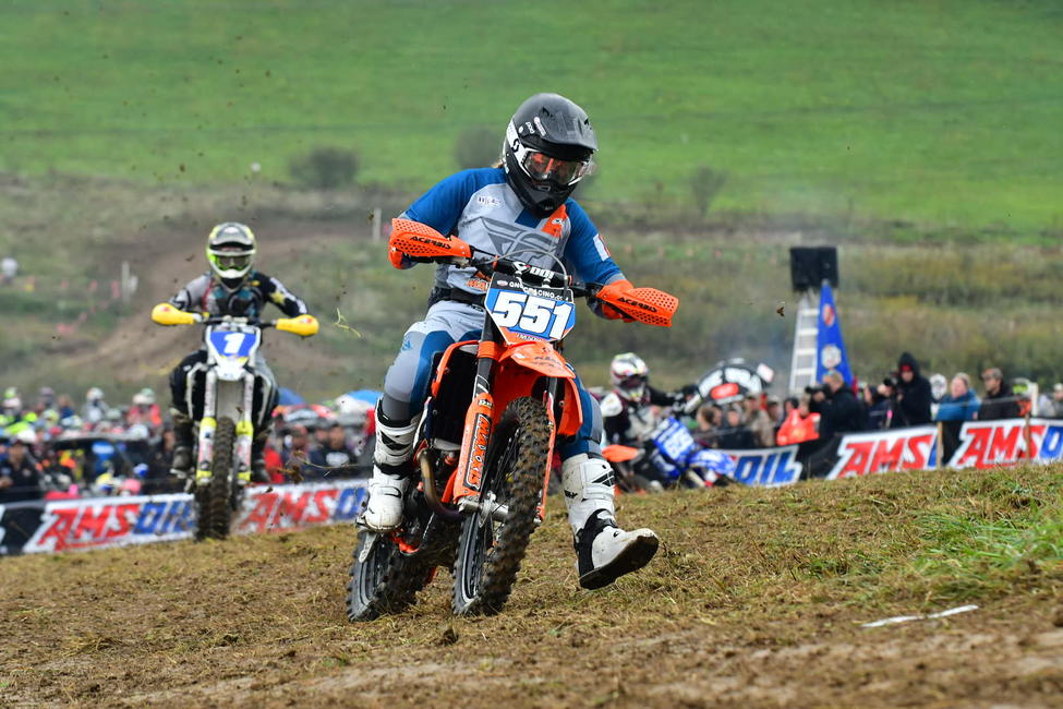 Becca Sheets grabbed the holeshot and the WXC class win.