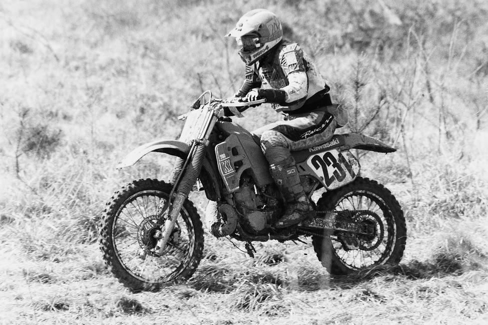 Here's our own Alan Brutto of the GNCC Track Crew at the 1990 Sand Flea GNCC in Sanford, North Carolina.