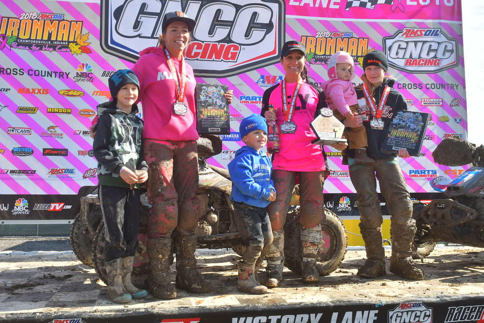 Traci Pickens (center), Alicia McCormick (left) and Kara Short (right) made up the WXC ATV podium on Saturday.
