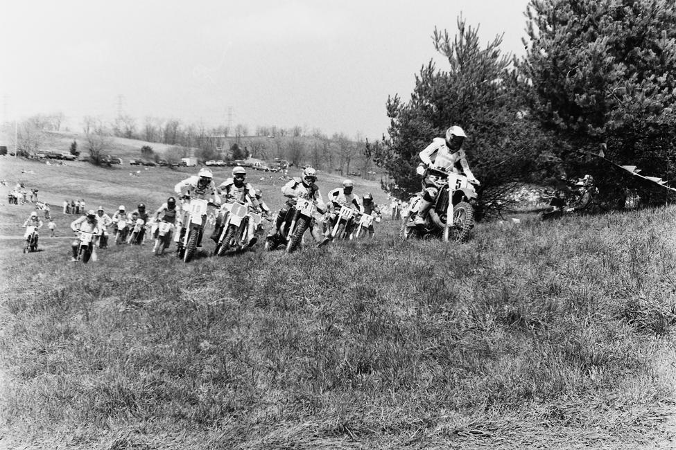 Here's some start action from Brownsville, PA in 1989. That's Steve McSwain out front (5) followed by Mark Hyde (10), Ed Lojak (1), Scott Plessinger (3), Timmy Coombs (111) and more.