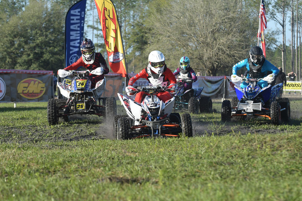 YXC1 Super Mini Sr. (13-15) took off the line with Bryce Husband (#3) leading the way.