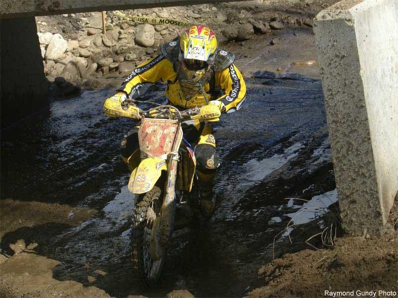 Rodney Smith makes his way under the Steele Creek bridge in 2004.