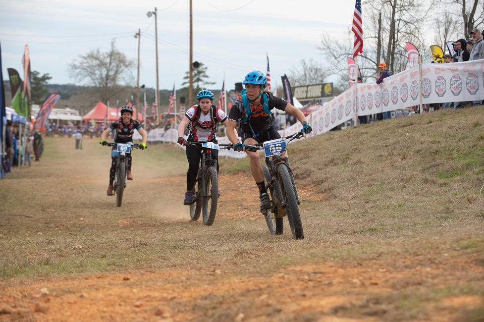 Alicia McCormick grabbed the eMTB Women's class early lead.