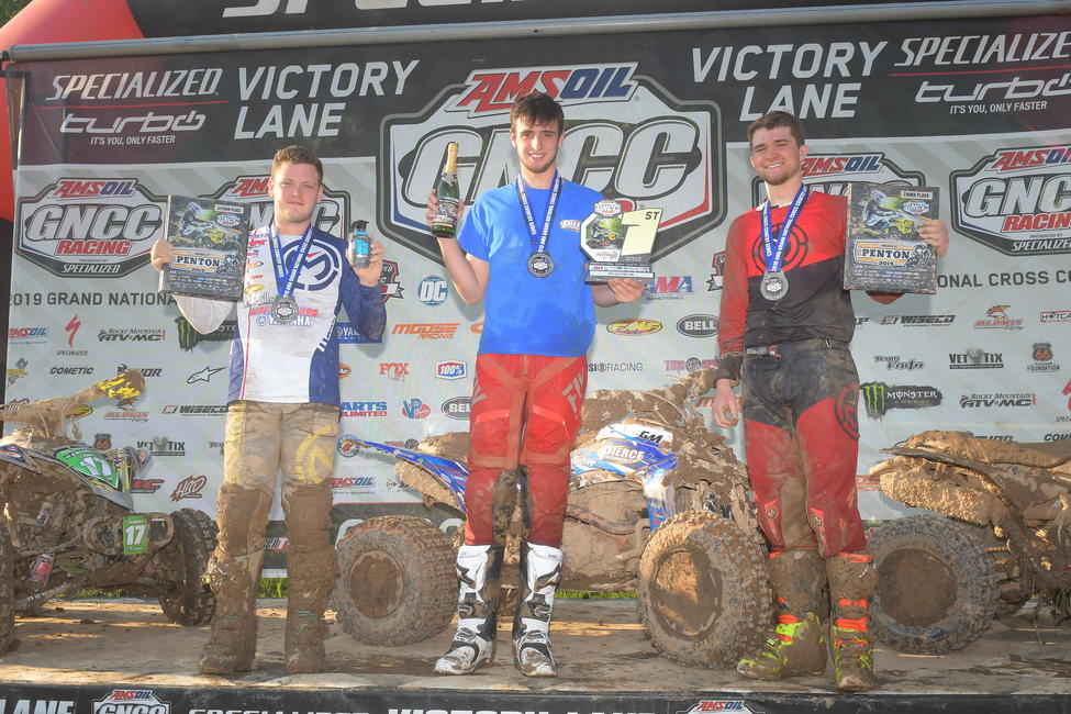 John Glauda Jr. (center), Drew Landers (left) and Ben Kowalewski (right) rounded out the XC2 Pro-Am top three.