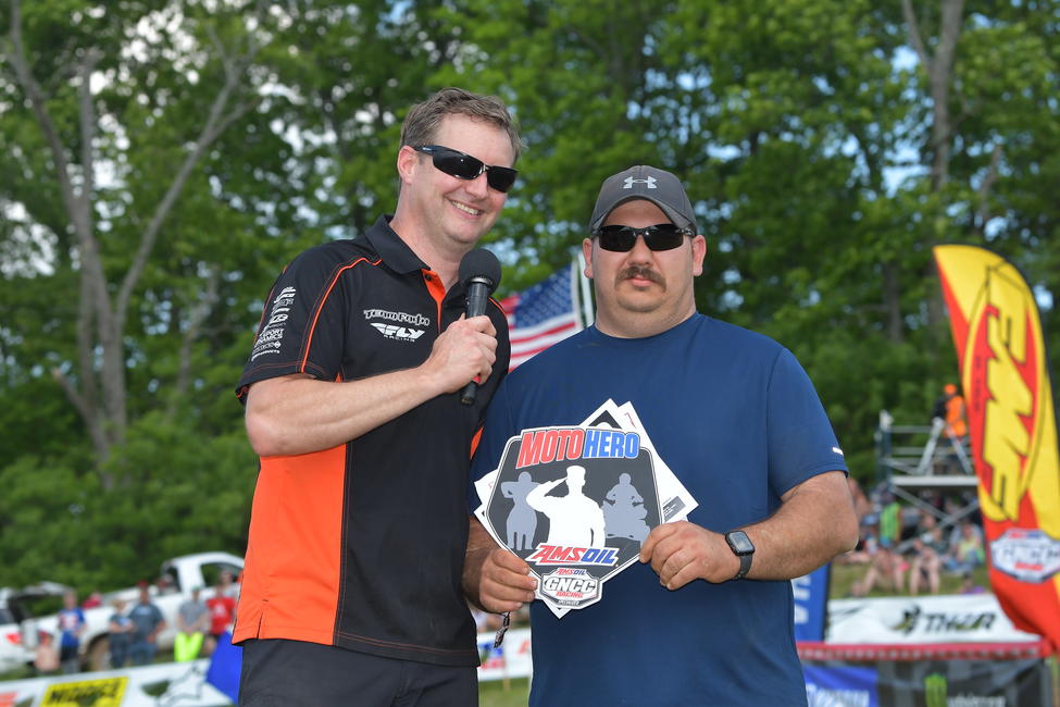 Steve Pallo was awarded The John Penton AMSOIL Moto Hero award. Thank you for your service Steve!