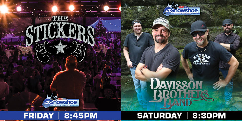 Friday and Saturday night LIVE entertainment in Snowshoe Village on the stage.