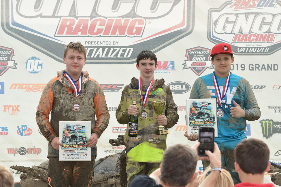Damien Hawkins earned the youth overall win at the Dunlop Tomahawk GNCC.
