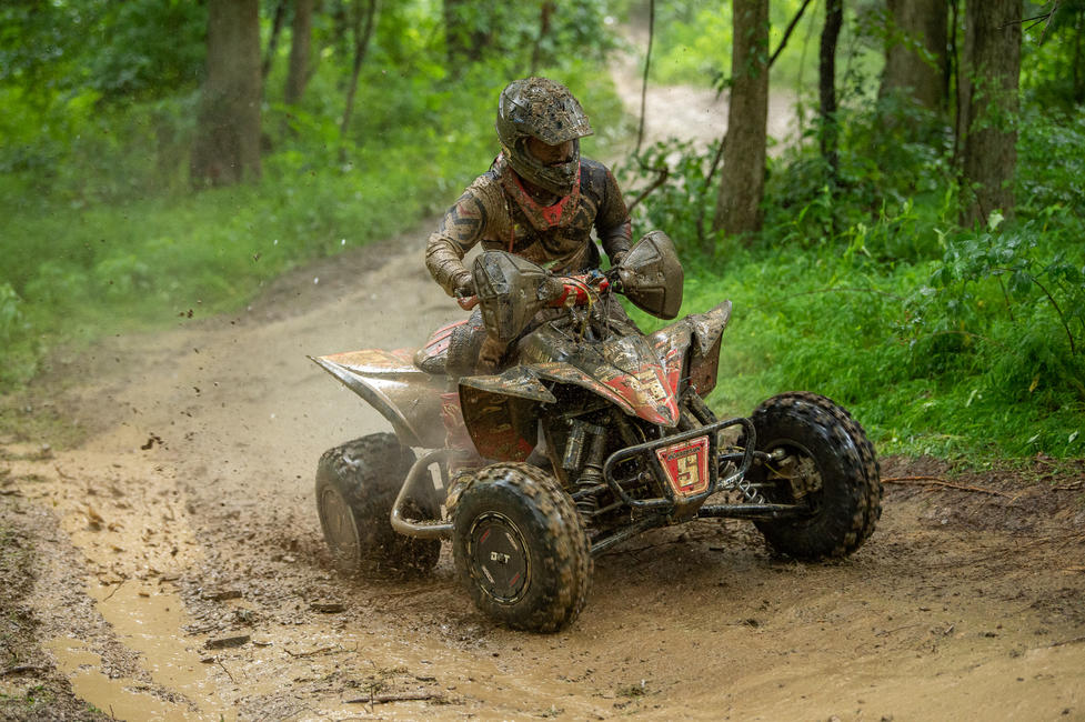 Cole Richardson battled through the conditions to finish third overall. 