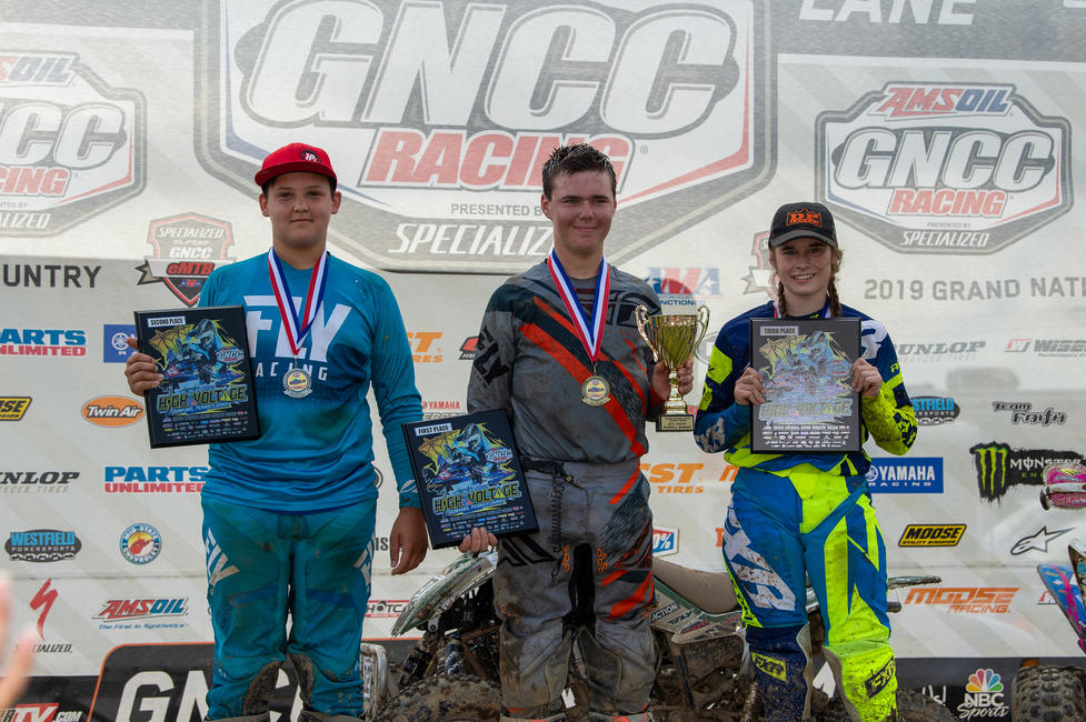 Cooper Stewart (center), Parker Henderson (left) and Morgan Johnson (right) came through as your top three Youth riders.