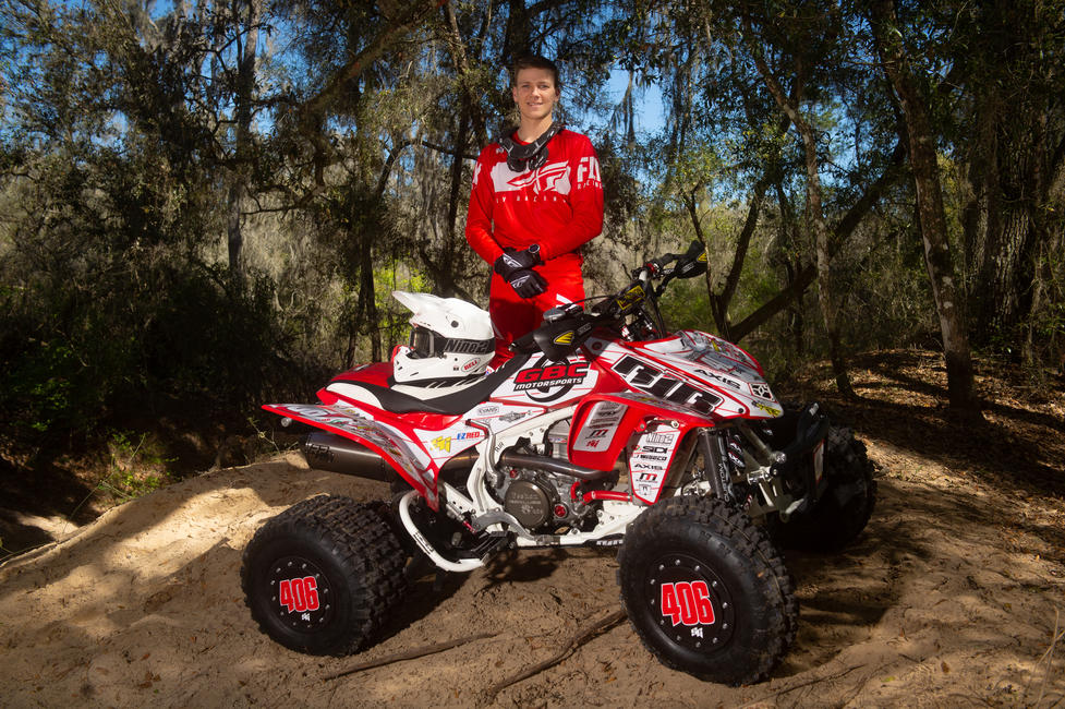 Feehan pictured with his ATV before the season began in Florida.