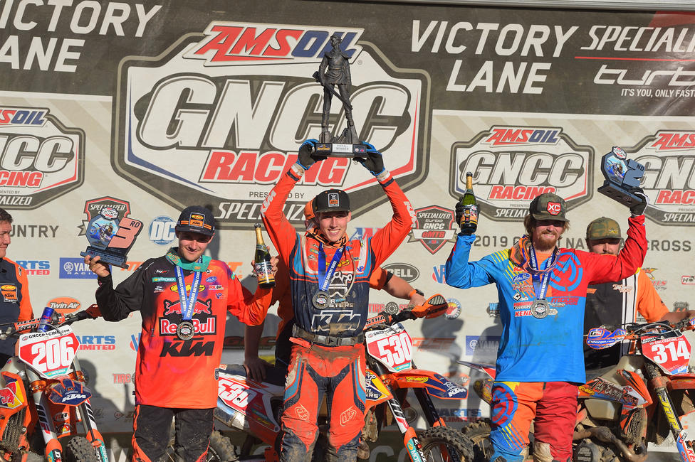 Ben Kelley (center), Grant Baylor (right) and Josh Toth (left) rounded out the overall podium in West Virginia. 