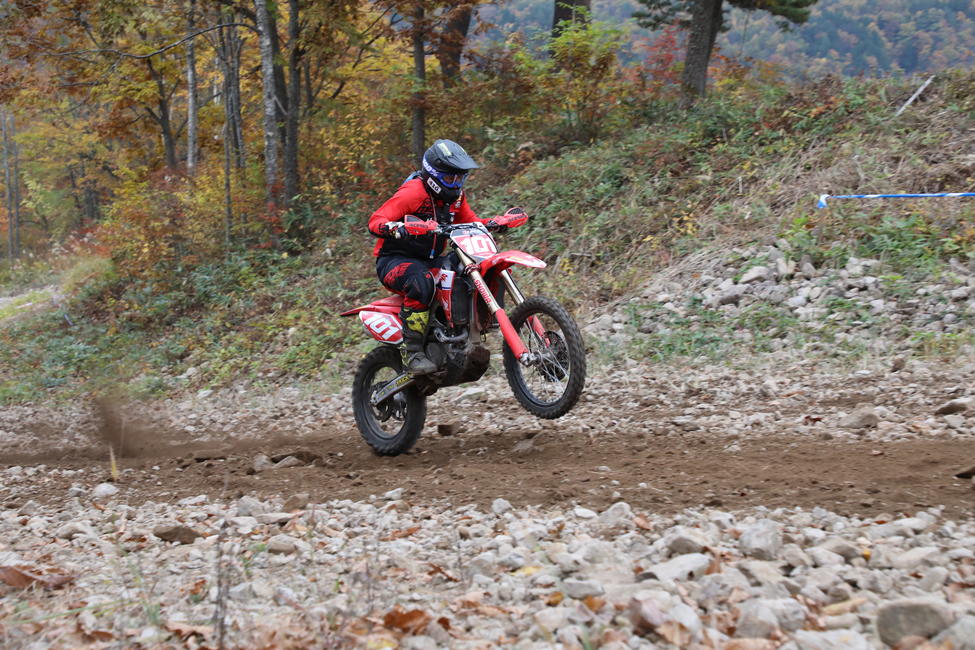 Delong battled throughout the race, after a delayed arrival caused him to have almost no time to prep his bike. Delong would come through to finish second overall.