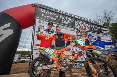 Johnny Girror put his KTM 250F on the 2nd step of the box. 