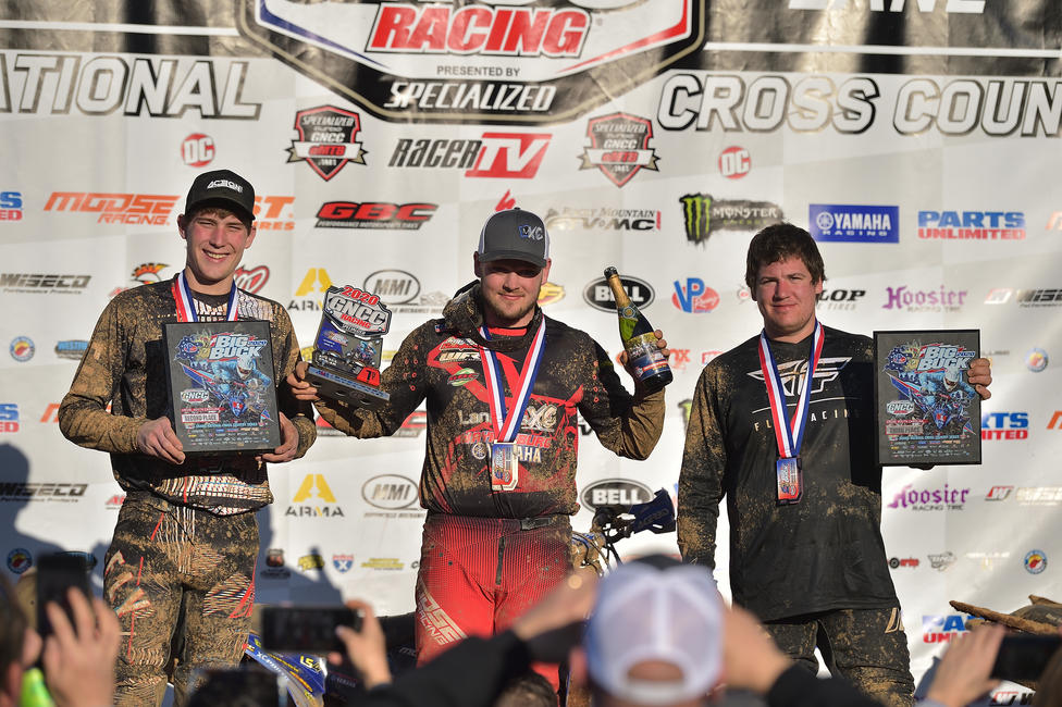 Drew Landers (center), Austin Abney (left) and Jordan Poplaskie (right) will battle in Florida for the XC2 Pro-Am class win.