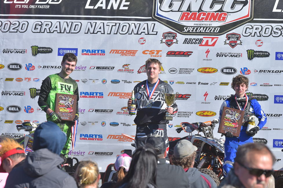 Nicholas Dearing (center), Charlie Stewart (left) and Connor Walker (right) rounded out the top three youth overall riders in Florida. 