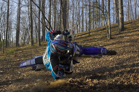 Here's Thad Duvall, doing... Well... We're still note sure what was happening here! Was this the most epic woods scrub of all time? Did Thad crash? Did he save it?