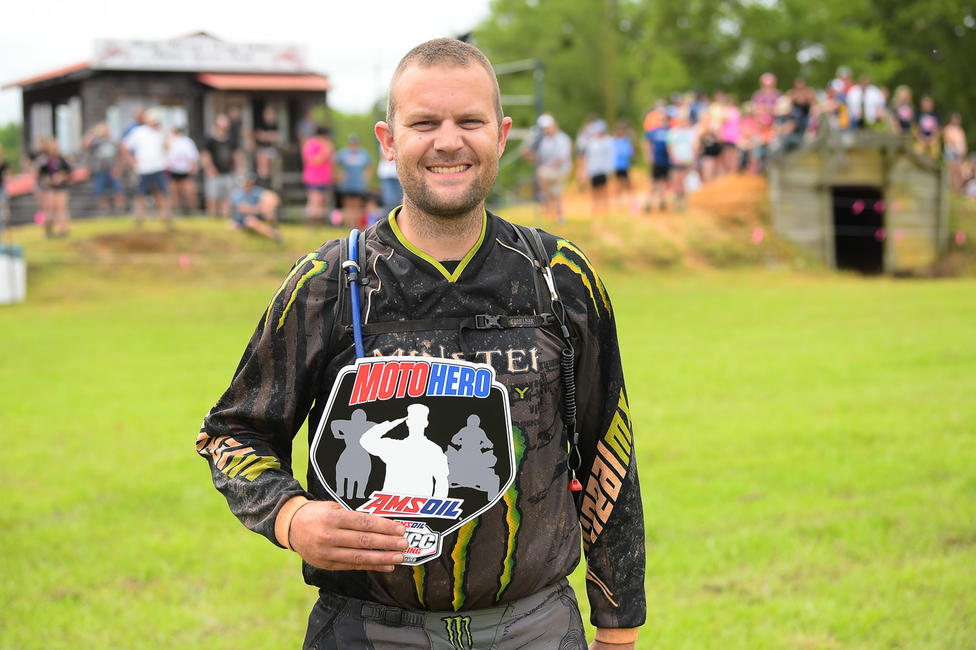 Shawn Mingus was nominated and awarded the AMSOIL Moto Hero for the FMF Camp Coker Bullet GNCC.