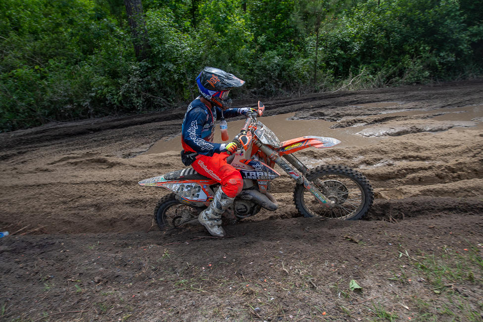 Brayden Nolette pushed his KTM 125 SX to the limit through the deep South Carolina ruts. PC: Shan Moore