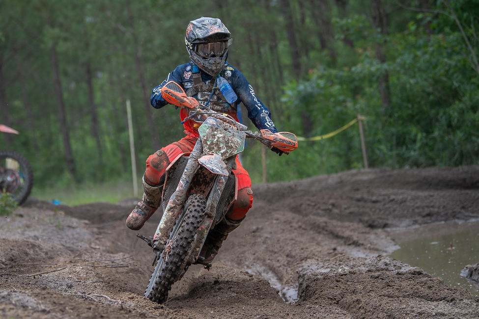 Simon Johnson on his KTM 250 XC-F battling the South Carolina terrain. PC: Shan Moore