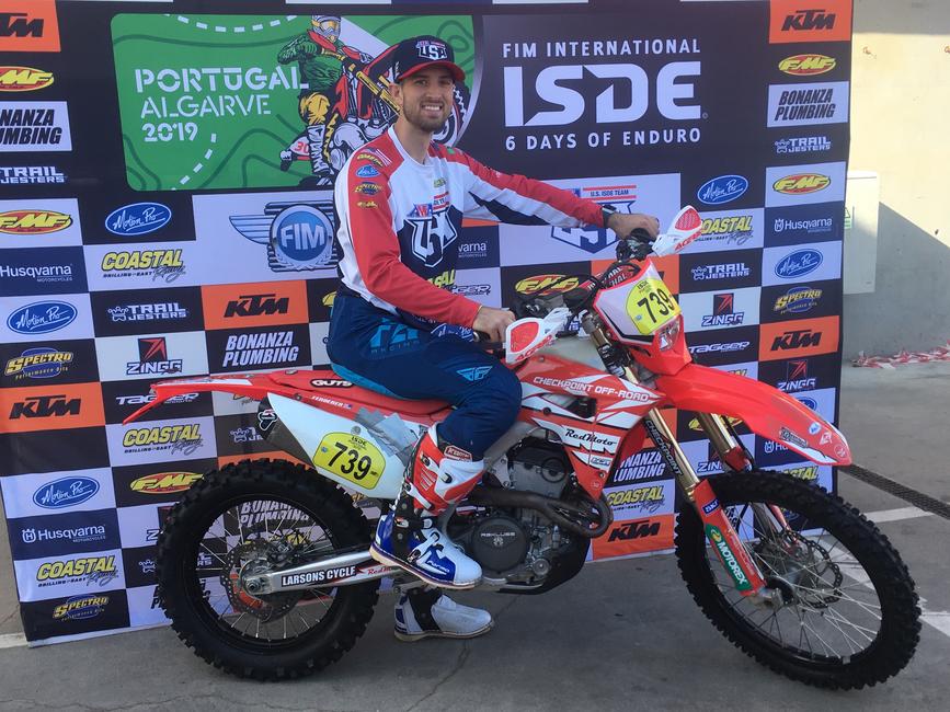 Ferderer participated in the 2019 ISDE as a club team rider. Photo: Courtesy of Nathan Ferderer