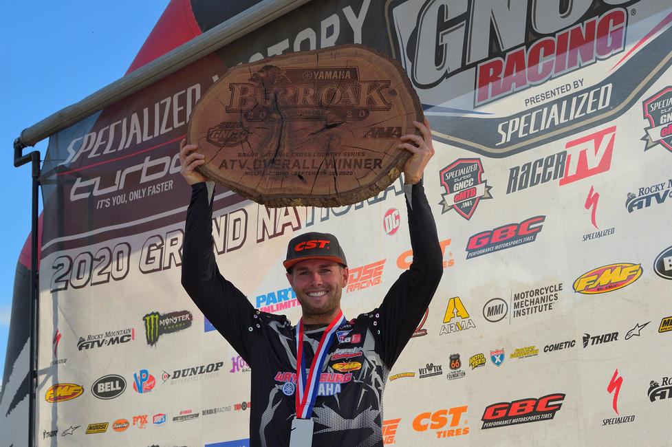 Brycen Neal (CST/Houser Racing/Waynesburg Yamaha) clinched another victory in Millfield, Ohio at the Yamaha Burr Oak GNCC. Photo: Ken Hill