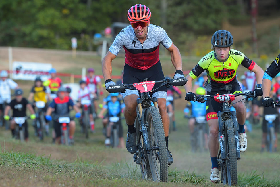 Charlie Mullins clinched the Burr Oak Specialized Turbo eMTB overall win. Photo: Ken Hill
