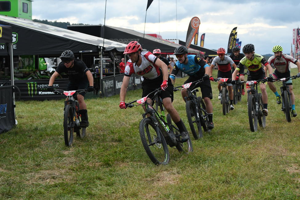 McCarren definitely has his eMTB starts dialed in. Photo: Ken Hill