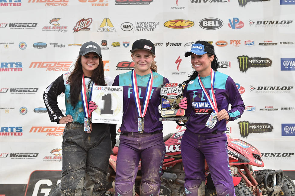 Hannah Hunter (center), Traci Pickens (right) and Katelyn Osburn (left) rounded out the top three WXC Mason-Dixon finishers. Photo: Ken Hill