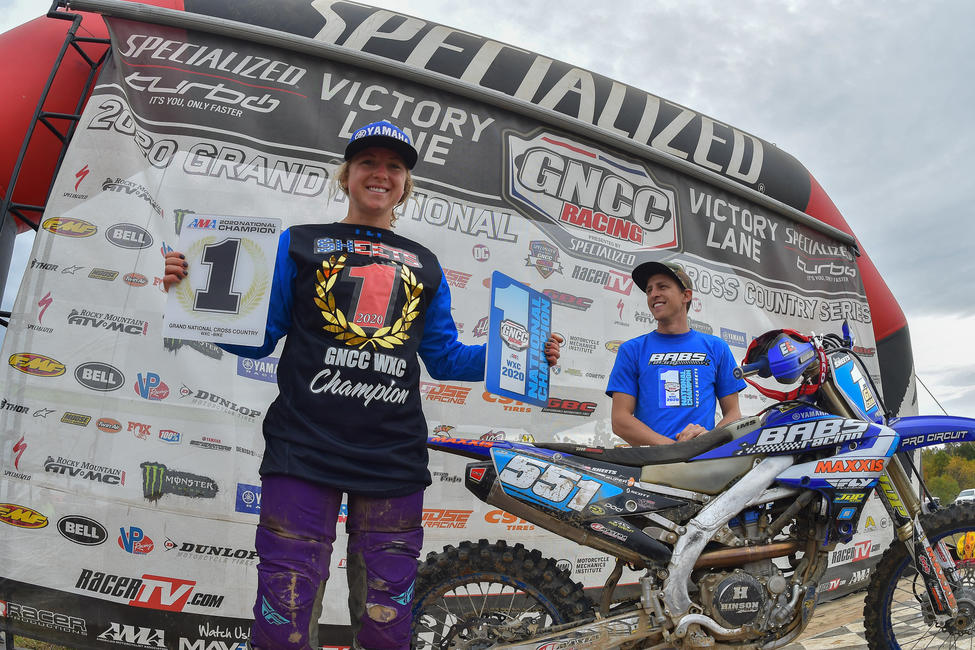 Becca Sheets (BABS Racing Yamaha/Maxxis) earned her second WXC GNCC National Championship after finishing out the day fourth in WXC. Photo: Ken Hill
