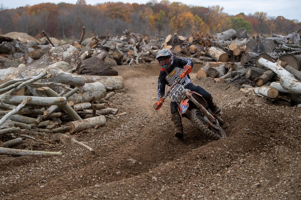 Brayden Nolette on this way to clinch the GNCC 150A championship. (Shan Moore photo) 
