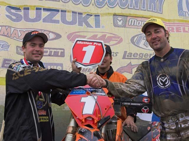 Rodney Smith hands off his #1 plate to Juha Salminen back in 2005.