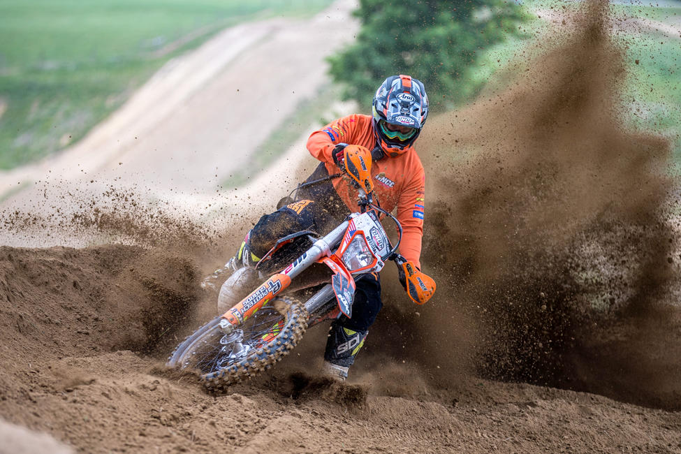 In addition to working with the crew laying out the courses and writing, Bolt-On also rides sweep on GNCC weekends. Photo: Aaron Monroe