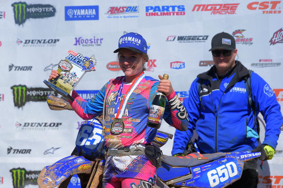 AmPro Yamaha's Rachael Archer brought home the first WXC and 10 a.m. overall win in South Carolina. Photo: Ken Hill