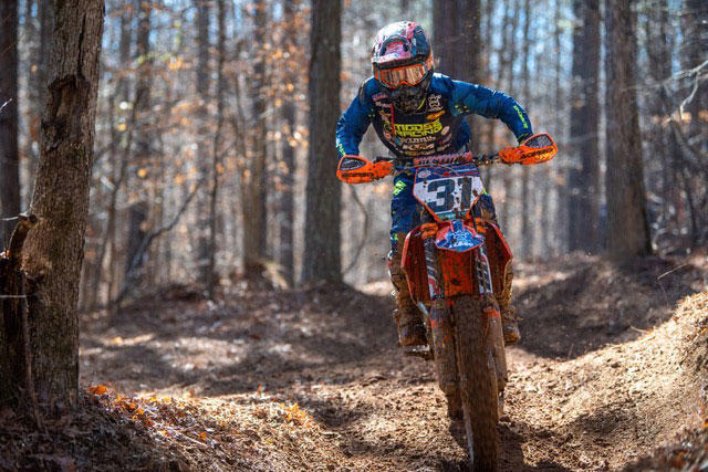 Brayden Nolette ripping through the South Carolina woods. (photo by Shan Moore)