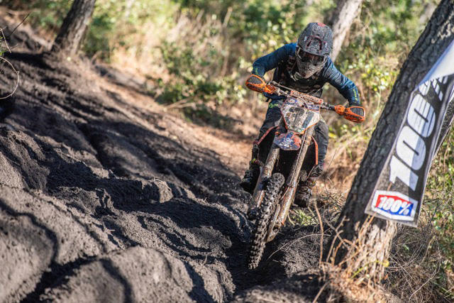 Brayden Nolette looking for smooth lines through this rough terrain. (Mack Faint photo)